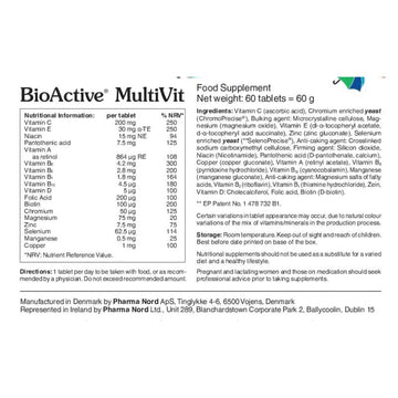 Pharmanord Bioactive Multi-Vit 60 Tablets - O'Sullivans Pharmacy - Vitamins - 5709976207202