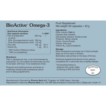 Pharmanord Bioactive Omega 3 60 Tablets - O'Sullivans Pharmacy - Vitamins - 5709976093201