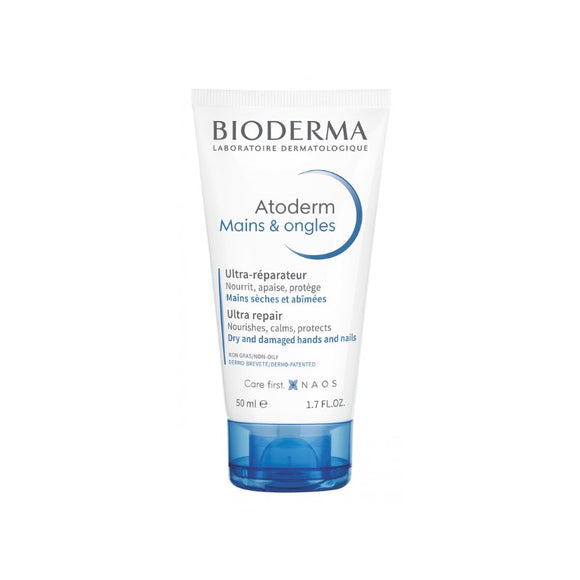 Bioderma Atoderm Hand & Nails Cream 50ml - O'Sullivans Pharmacy - Skincare - 3401399372575