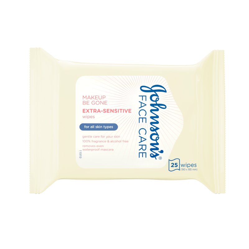 Johnsons Facial Wipes For Dry Skin 25 Pack O'Sullivans Skin