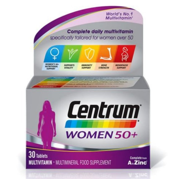 Centrum Women 50+ 30 Pack - O'Sullivans Pharmacy - Vitamins -