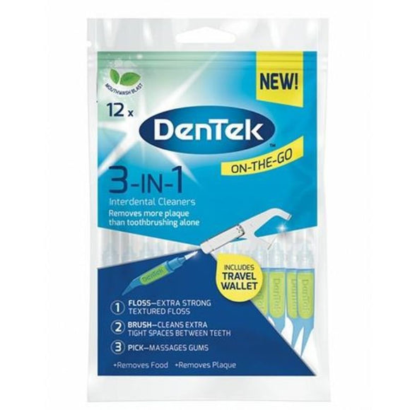 Dentek 3 in 1 Interdental Cleaners 12 Pack - O'Sullivans Pharmacy - Toiletries - 0047701000731