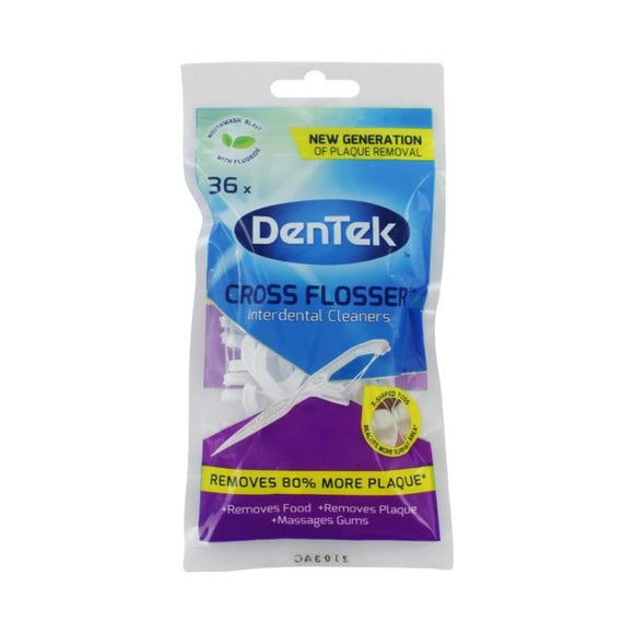 Dentek Cross Flossers Floss Picks Mint 36 Pack - O'Sullivans Pharmacy - Toiletries - 0047701001059