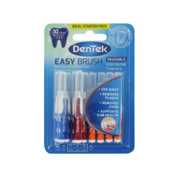 Dentek Easy Brush Interdental Cleaners Mixed Sizes 10 Pack - O'Sullivans Pharmacy - Toiletries - 0047701500415