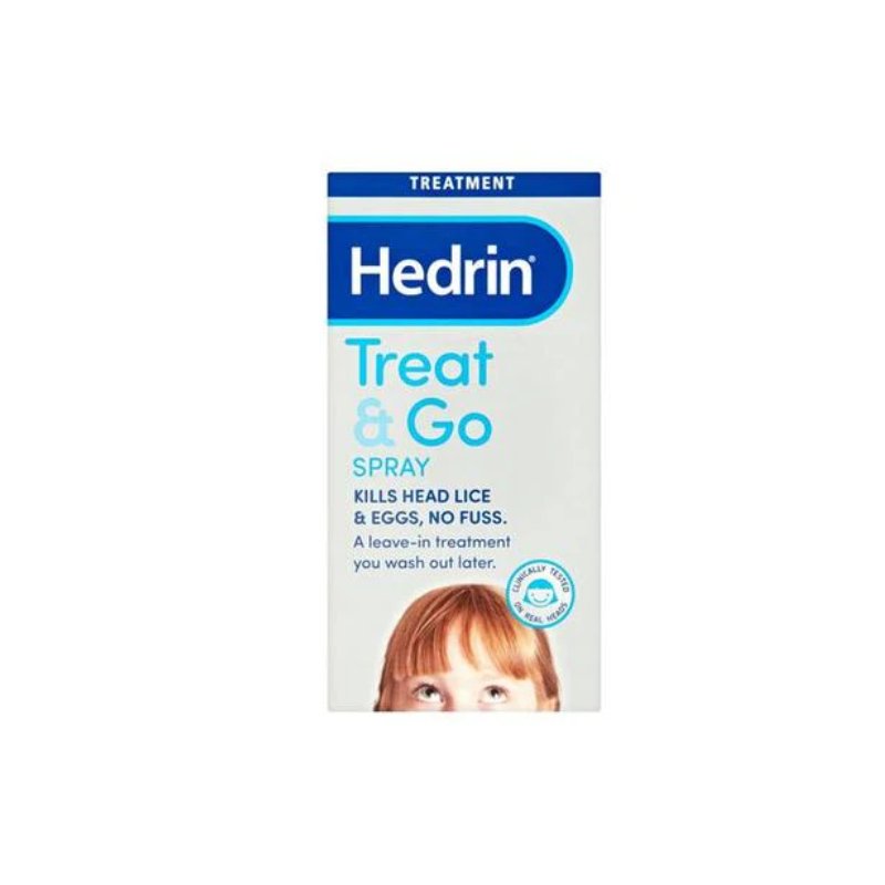 Hedrin Treat and Go Spray 60ml Head Lice Treatment