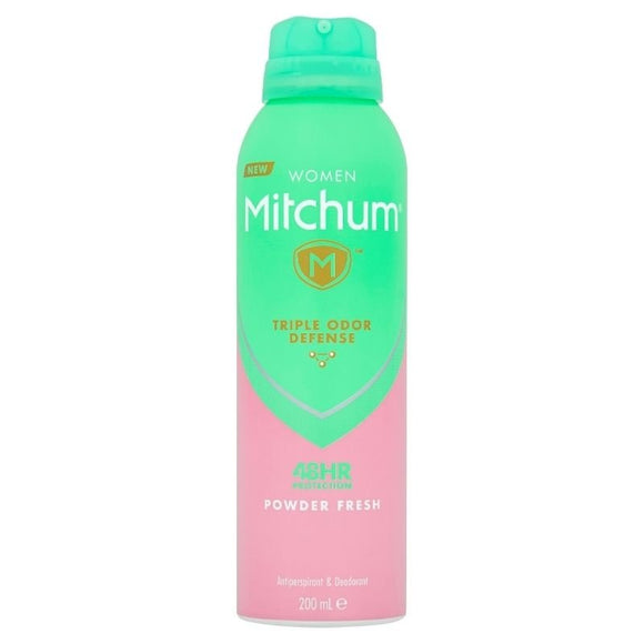 Mitchum for Women Powder Fresh Aerosol Deodorant 200ml - O'Sullivans Pharmacy - Toiletries -