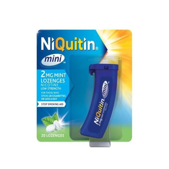 Niquitin Mini Mint 2 mg Lozenges - O'Sullivans Pharmacy - Medicines & Health - 5012616266324