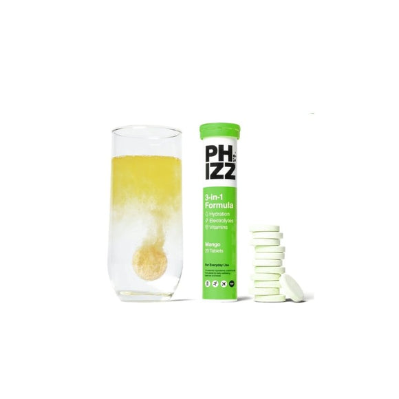 Phizz 3-In-1 Hydration 20 Tablets In Mango - O'Sullivans Pharmacy - Vitamins - 5060447850274