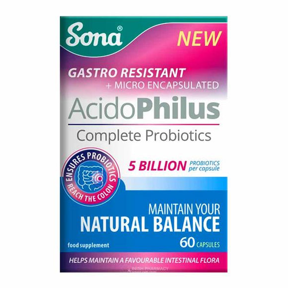 Sona Acidophilus Complete Capsules 60 Pack - O'Sullivans Pharmacy - Vitamins - 5390612001096