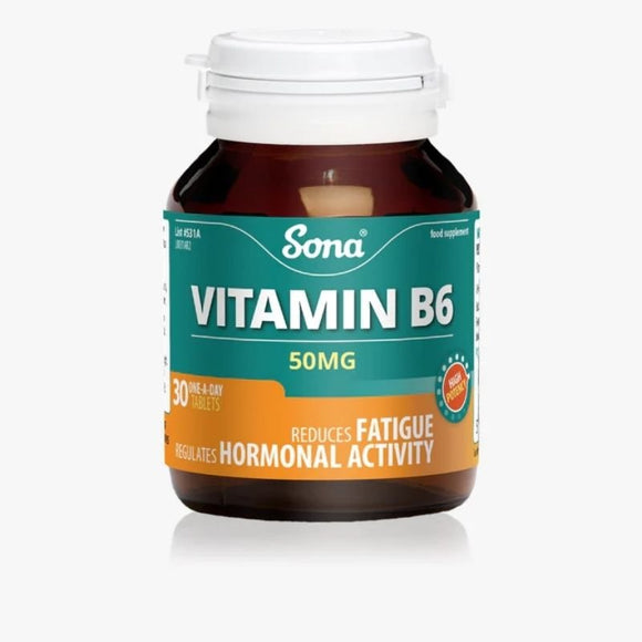 Sona B6 50mg Tablets 30 Pack - O'Sullivans Pharmacy - Vitamins - 5390612003106