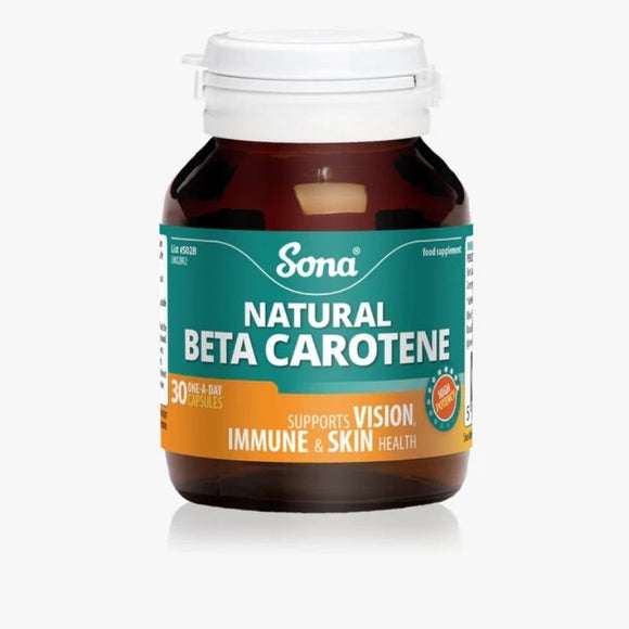 Sona Beta Carotene One-A-Day Capsules 30 Pack - O'Sullivans Pharmacy - Vitamins - 5390612000259