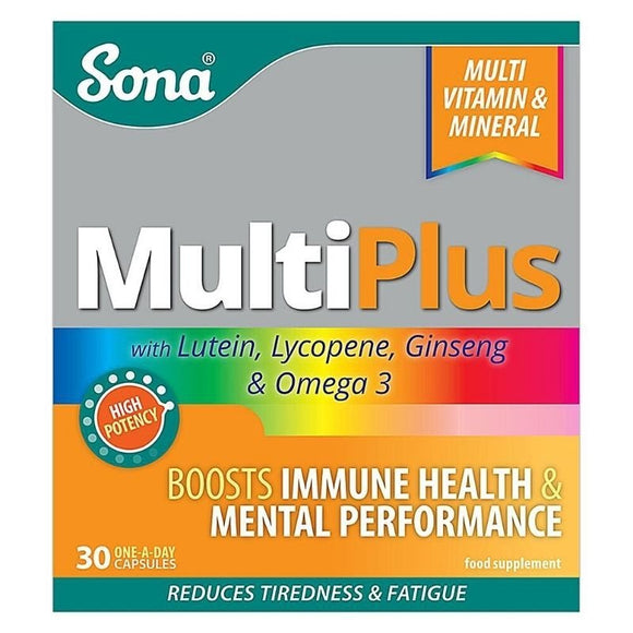 Sona Multiplus Capsules 30 Pack - O'Sullivans Pharmacy - Vitamins - 5390612002666