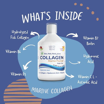 Swedish Nutra Marine Collagen Liquid 10,000mg 500ml - O'Sullivans Pharmacy - Vitamins - 7350122360395