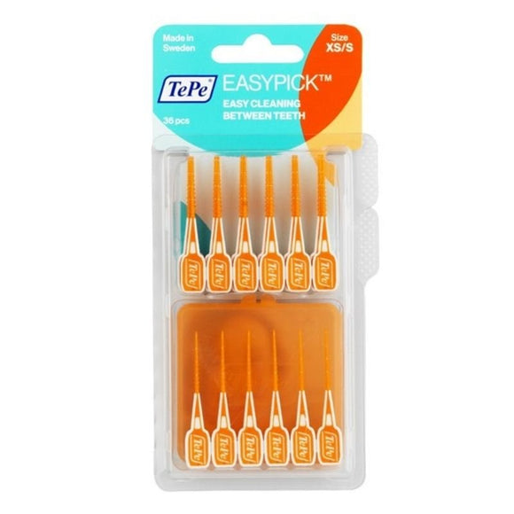 TePe Easy Pick Orange Xs/S Toothpicks 36 Pack - O'Sullivans Pharmacy - Toiletries -