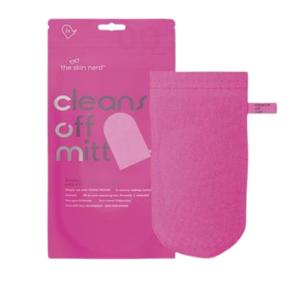 The Skin Nerd Limited Edition Cleanse Off Mitt Pink - O'Sullivans Pharmacy - Beauty -