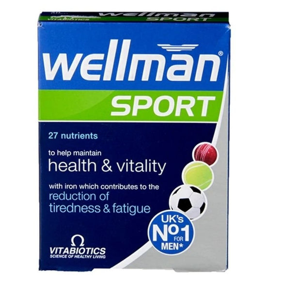 Vitabiotics Wellman Sport, Health & Vitality Tablets 30 Pack - O'Sullivans Pharmacy - Complementary Health - 5021265223527