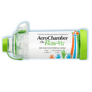 AeroChamber Plus Flow - Vu Youth Green Mouthpiece - O'Sullivans Pharmacy - Medicines & Health - 762860850996