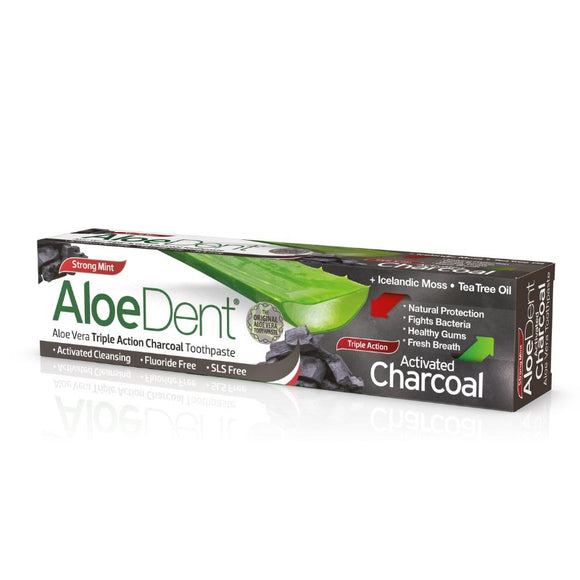 Aloe Dent Activated Charcoal Toothpaste 100ml - O'Sullivans Pharmacy - Toiletries - 5029354012588