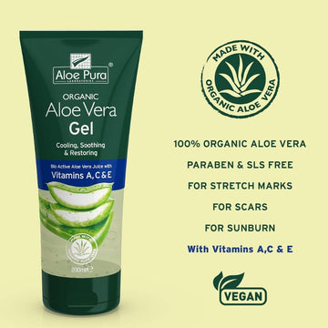 Aloe Pura Aloe Vera Gel & Antioxidants Vitamin A,C & E 200ml - O'Sullivans Pharmacy - Skincare - 5029354002633