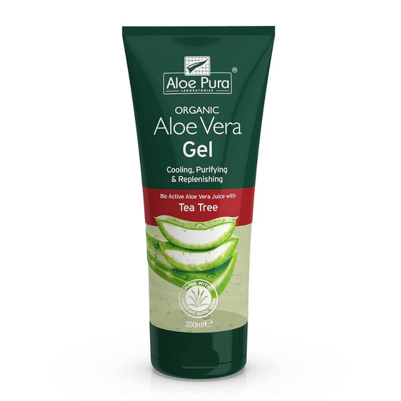 Aloe Pura Aloe Vera Gel & Tea Tree 200ml - O'Sullivans Pharmacy - Skincare - 5029354002640