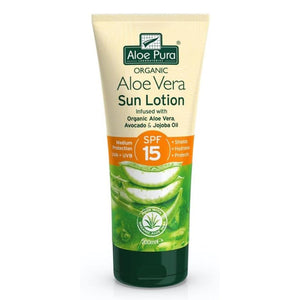 Aloe Pura Aloe Vera Sun Lotion SPF15 200ml - O'Sullivans Pharmacy - Skincare - 5029354002718