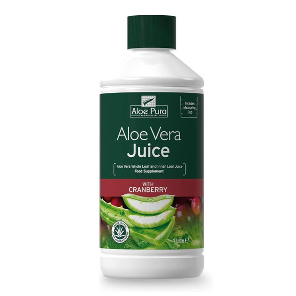 Aloe Pura Cranberry & Aloe Vera Juice 1 Litre - O'Sullivans Pharmacy - Vitamins - 5029354000752