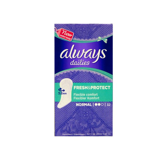 Always Dailies Liners Normal 32 Pack - O'Sullivans Pharmacy - Toiletries - 4015400564119