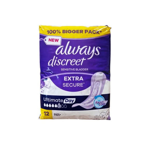 Always Discreet Incontinence Ultimate Day 12 Pack - O'Sullivans Pharmacy