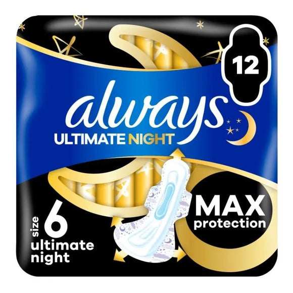 Always Ultra Night (Size 6) 12 Pack - O'Sullivans Pharmacy