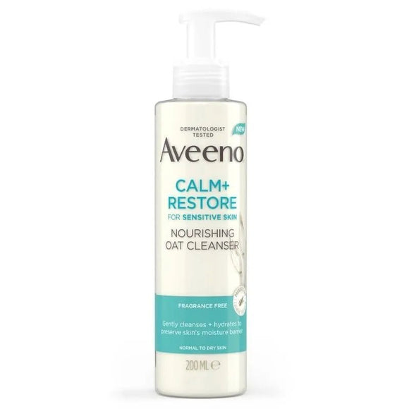 Aveeno Calm and Restore Nourishing Oat Cleanser 200ml - O'Sullivans Pharmacy