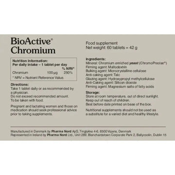 BioActive Chromium Tablets 60 Pack - O'Sullivans Pharmacy