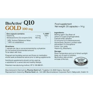 BioActive Q10 Gold 100mg Capsules 30 Pack - O'Sullivans Pharmacy