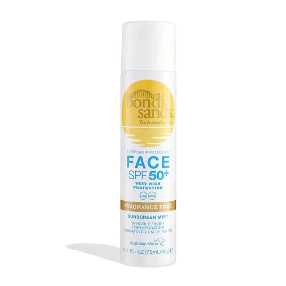 Bondi Sands SPF50+ Fragrance Free Sunscreen Face Mist 79ml - O'Sullivans Pharmacy