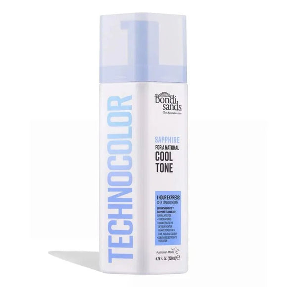 Bondi Sands Technocolor Foaming Tan Sapphire 200ml - O'Sullivans Pharmacy