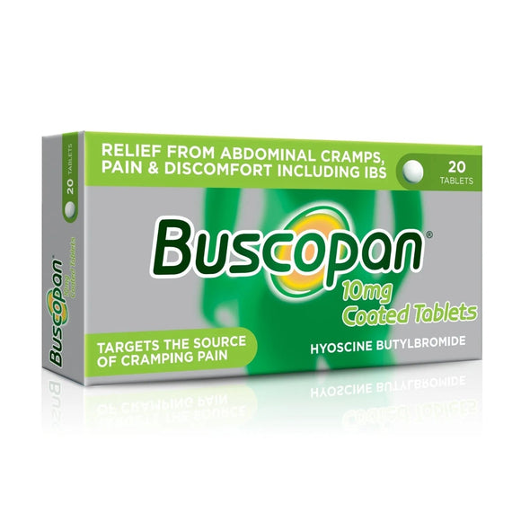 Buscopan 10mg Tablets 20 Pack - O'Sullivans Pharmacy