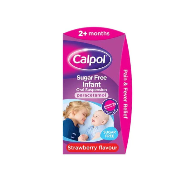 Calpol Infant Oral Suspension Sugar Free 60ml with Syringe - O'Sullivans Pharmacy