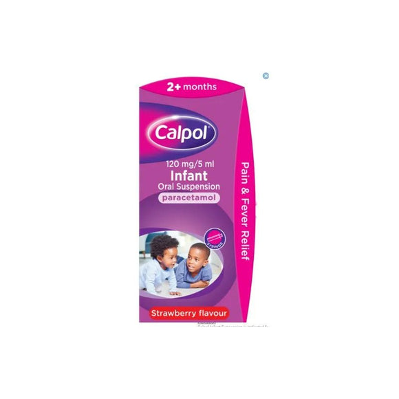 Calpol Infant Paracetamol 120mg/5ml Oral Suspension 140ml with Syringe - O'Sullivans Pharmacy