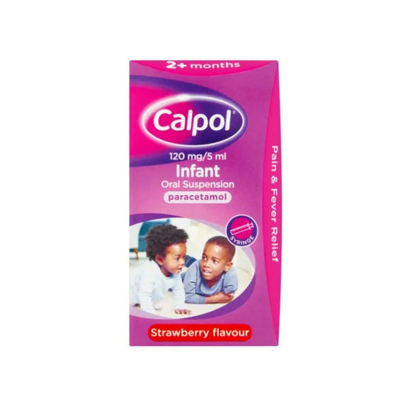 Calpol Infant Paracetamol 120mg/5ml Oral Suspension 60ml with Syringe - O'Sullivans Pharmacy