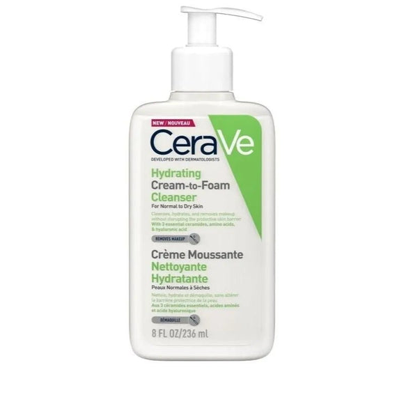 CeraVe Hydrating Cream To Foam Hydrating Cleanser 236ml - O'Sullivans Pharmacy
