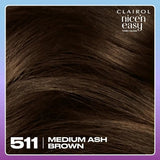 Clairol Nice n Easy Tone + Gloss Medium Ash Brown 511/77 Hair Dye - O'Sullivans Pharmacy