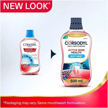 Corsodyl Active Gum Repair Soft Mint 500ml - O'Sullivans Pharmacy