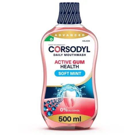 Corsodyl Active Gum Repair Soft Mint 500ml - O'Sullivans Pharmacy
