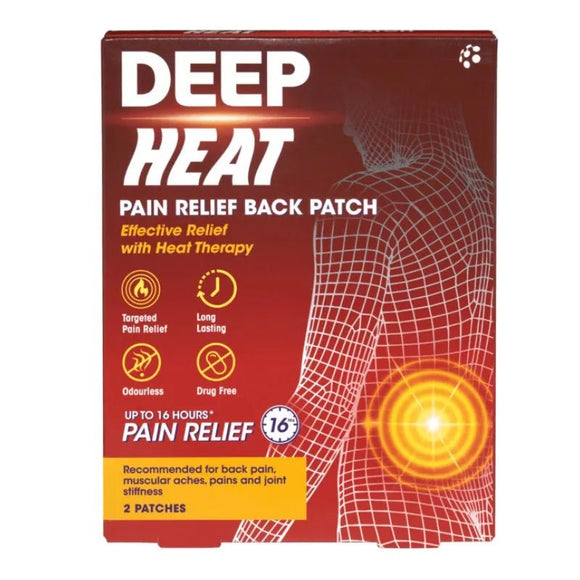 Deep Heat Patches For back Pain 2 Pack - O'Sullivans Pharmacy