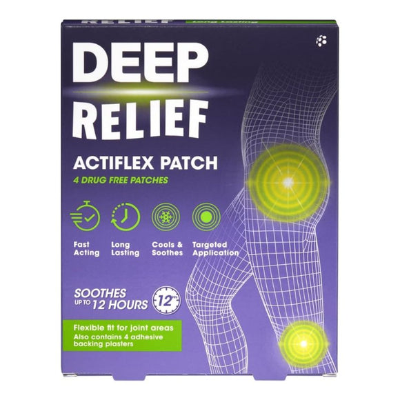 Deep Relief Actiflex Patch 4 Pack - O'Sullivans Pharmacy - Medicines & Health - 5011501016327