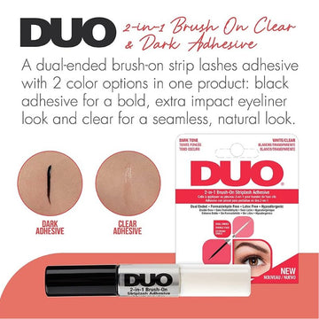 Duo 2 in 1 Brush On Striplash Adhesive White/Clear Tone Red Pack 5g - O'Sullivans Pharmacy - Beauty - 073930656968