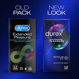 Durex Extended Pleasure Condoms 12 Pack - O'Sullivans Pharmacy - Medicines & Health - 5052197036428