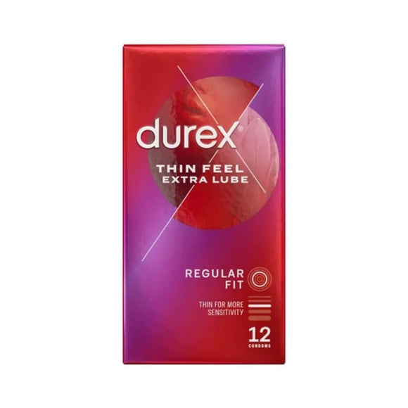 Durex Thin Feel Extra Lubricated Condoms 12 Pack - O'Sullivans Pharmacy