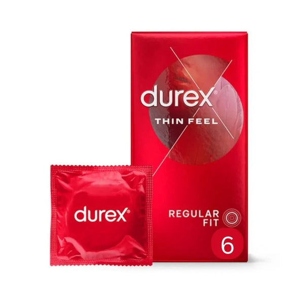 Durex Thin Feel Regular Condoms 6 Pack - O'Sullivans Pharmacy