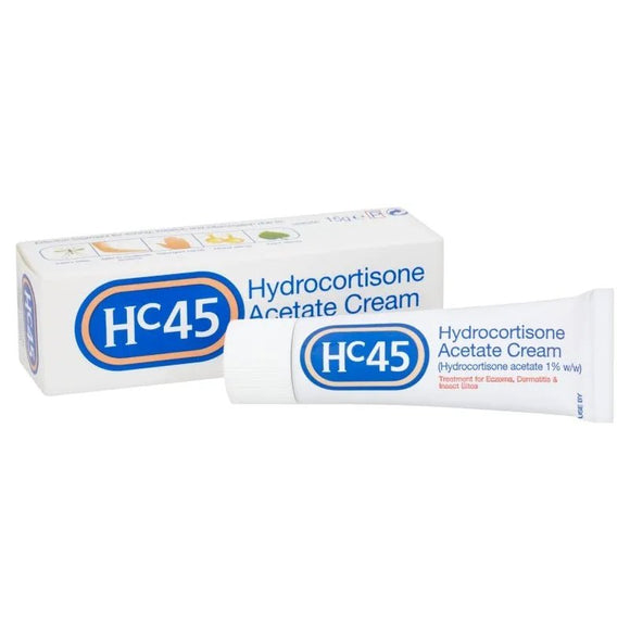 E45 Hc45 Hydrocortisone Cream 15g - O'Sullivans Pharmacy