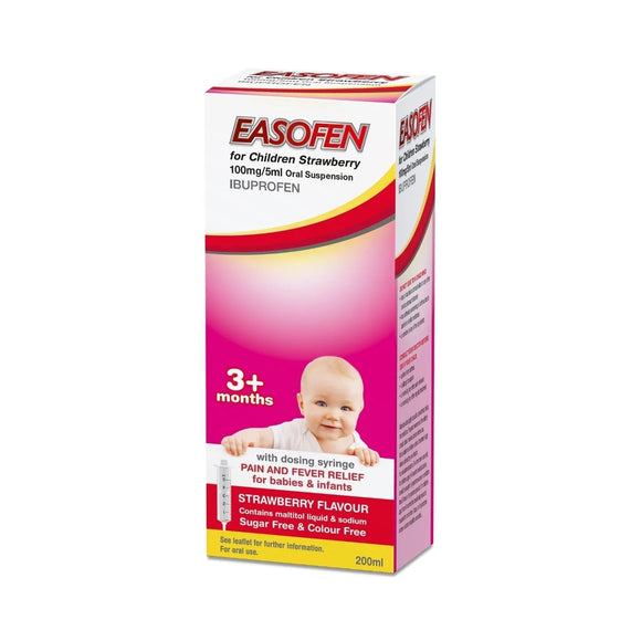 Easofen For Children 3 months+ 100mg/5ml Oral Suspension 200ml - O'Sullivans Pharmacy